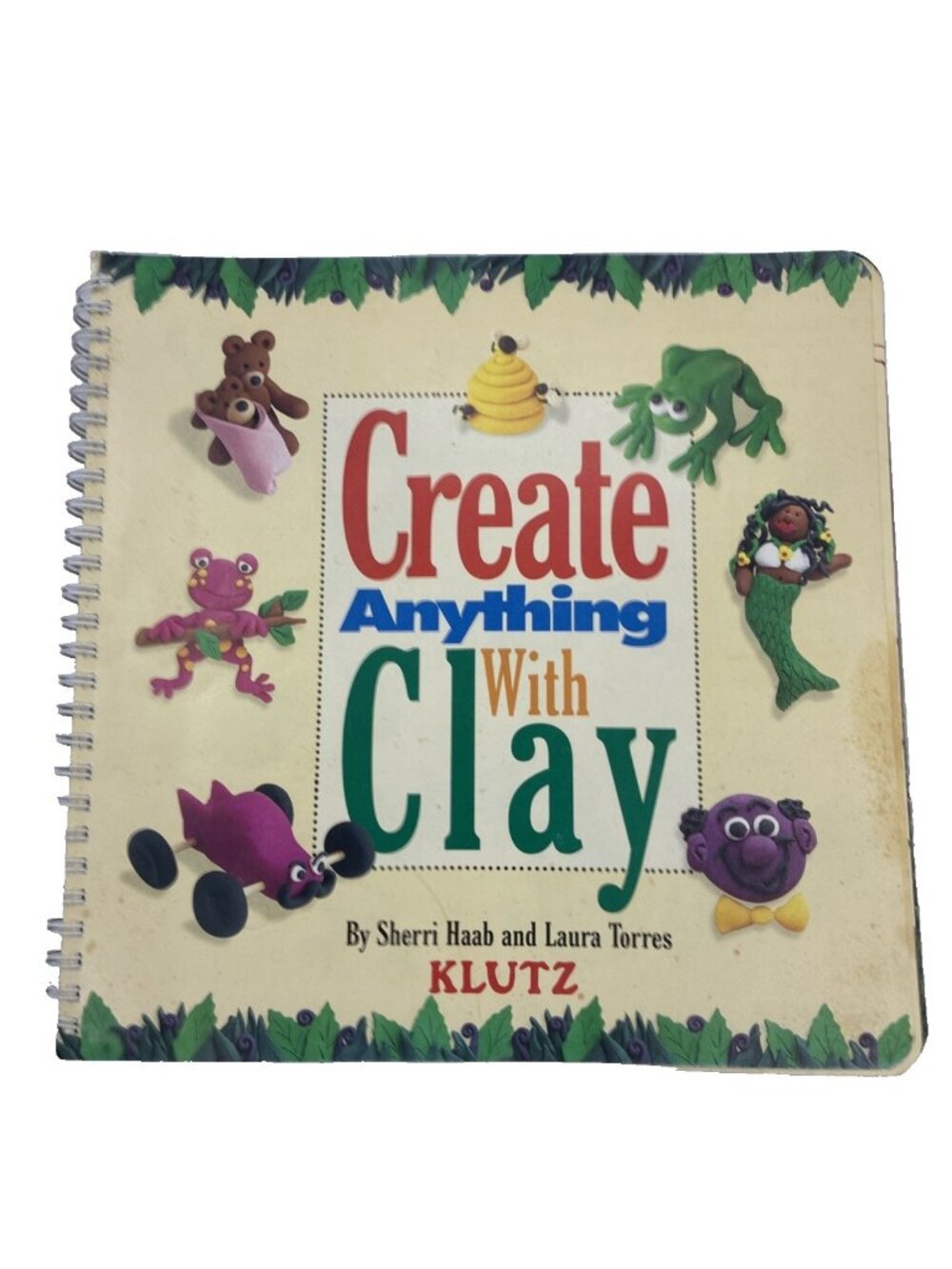 Vintage 1999 Klutz Create Anything With Clay Book Craft Kids Activity Guide